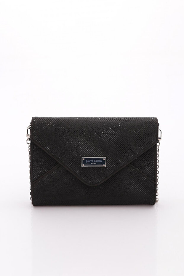 Black Snap Closure Detachable Chain Shoulder Strap Women's Cross Shoulder Bag 05Pc25K10609