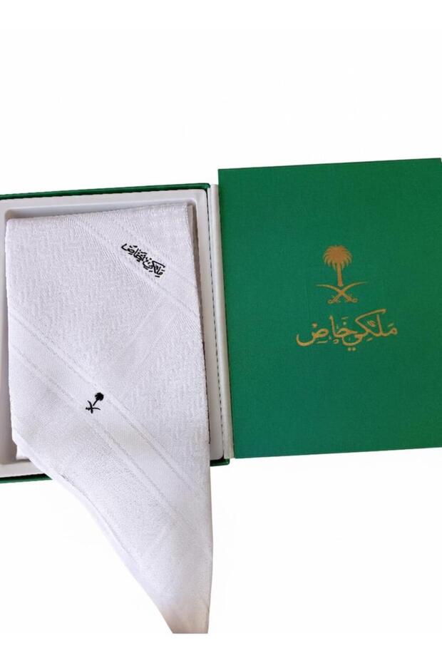 شماغ ملكي خاص لون ابيض انجليزي اصلي