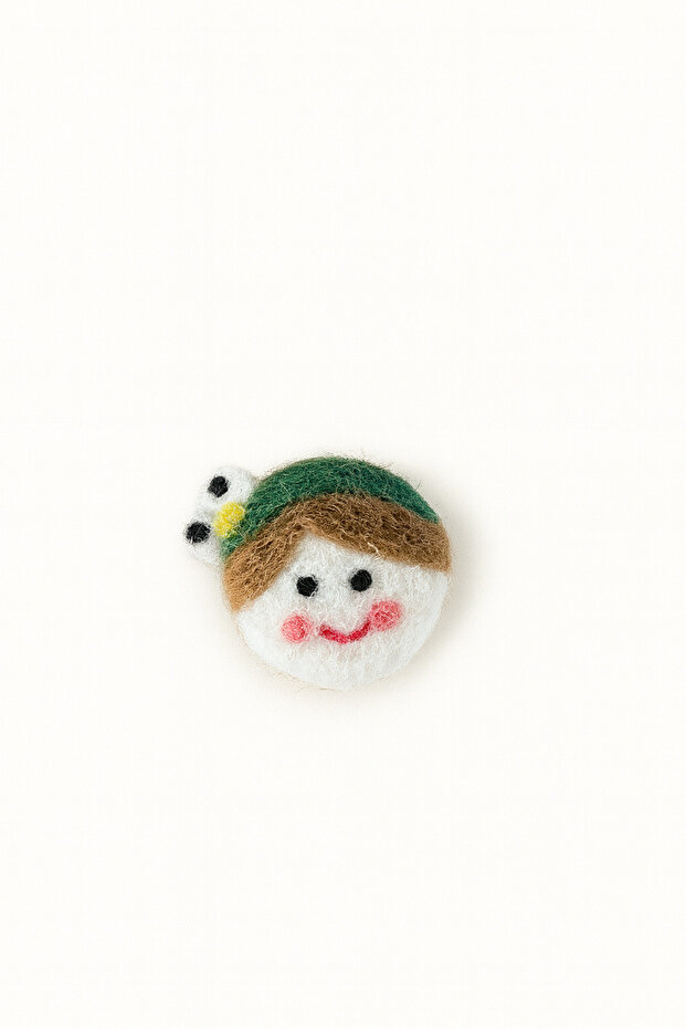 Handmade Felt Figure Brooch Buckle Crown Ornament – Cute Felt Accessory 27
