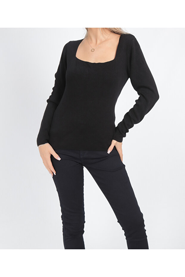 Blouse, Black - 1