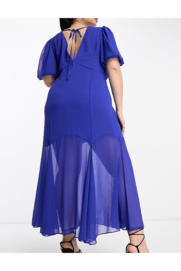 Rochie lunga, Albastru - 2