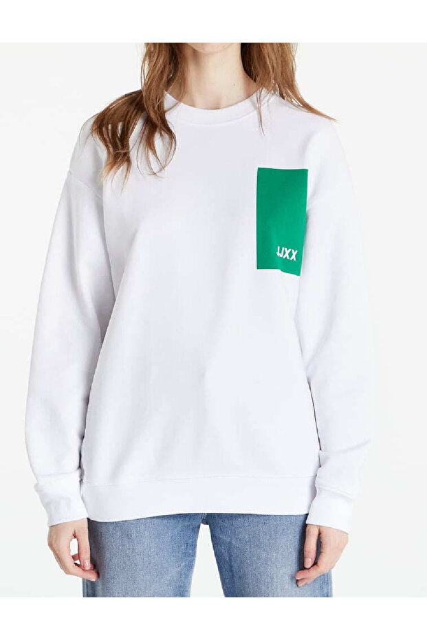 Bluza Oversize, Alb - 1