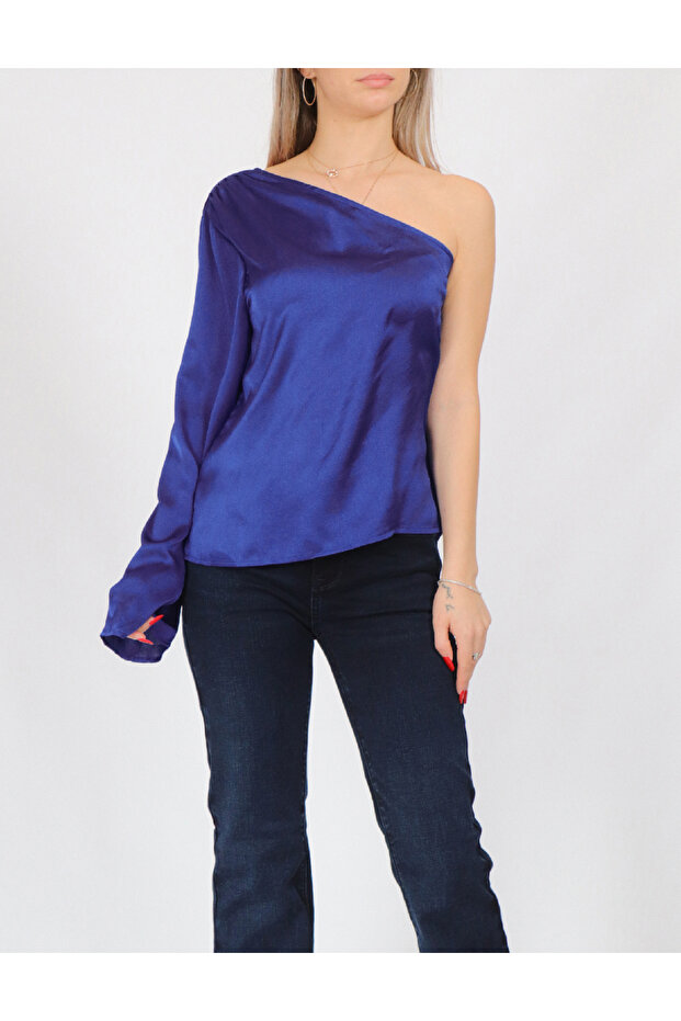 Blouse, Blue - 1