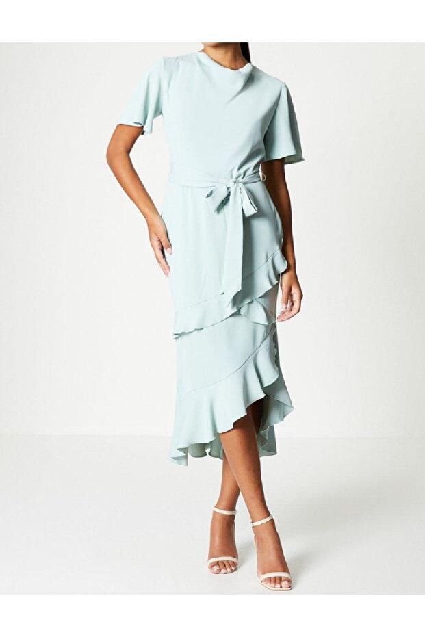 Rochie medie, Bleu - 1