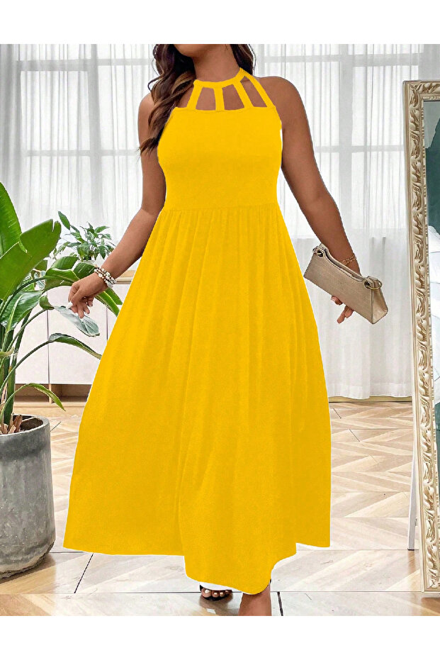 Rochie lunga, Galben - 1