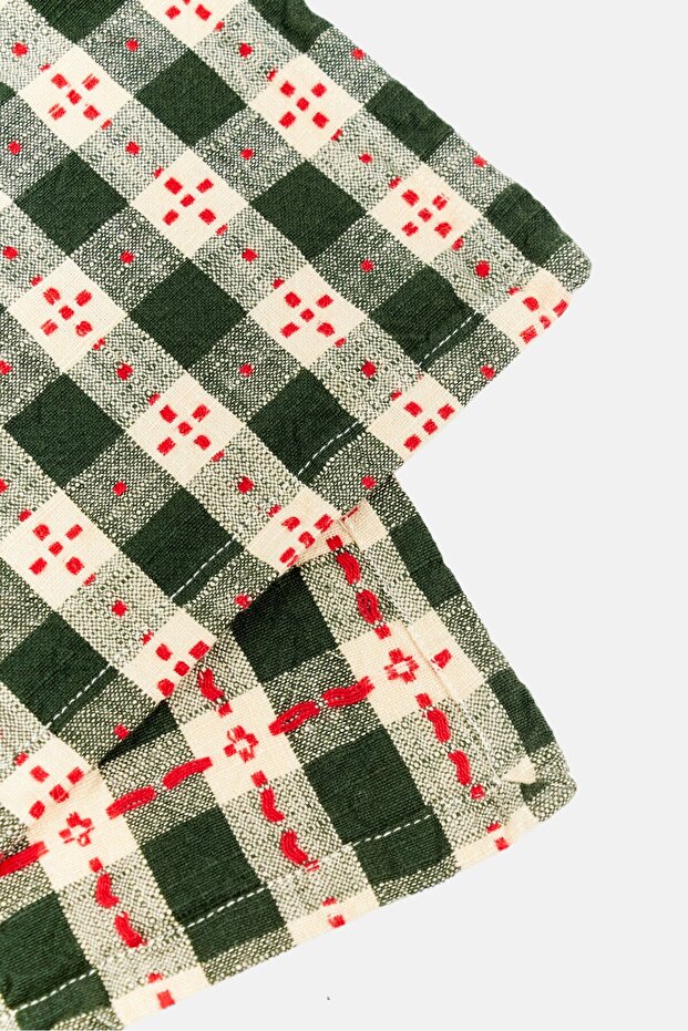 مفرش طاولة بنقشة كاملة، أخضر - 3