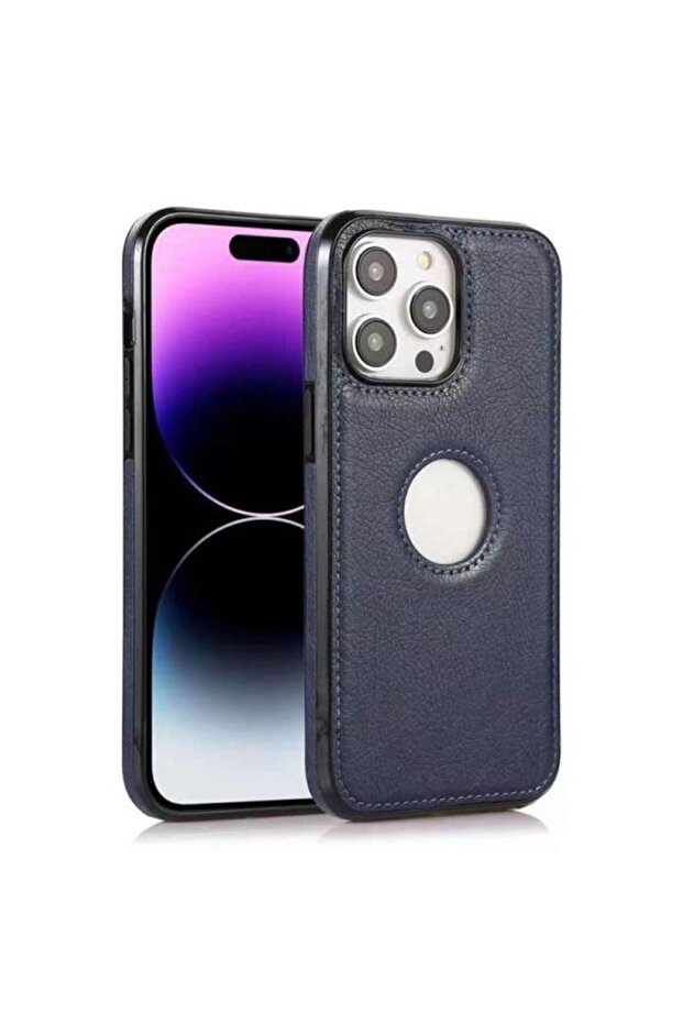 جراب جوال لهاتف iPhone 14 Pro Max - أزرق غامق - 1