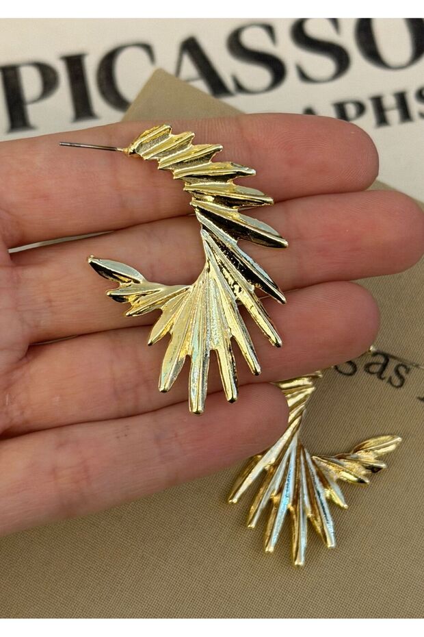 Yeni Sezon Kanat Tasarım Küpe - 1