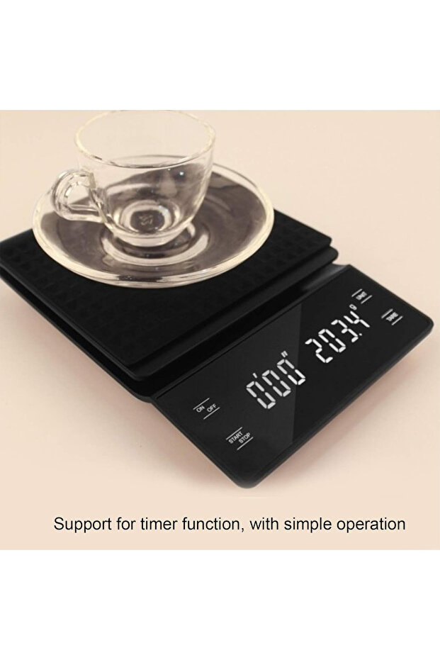 Espresso Scale with Timer – 0.1g Precision Electronic Coffee Scale with LED Display, Rechargeable - 3