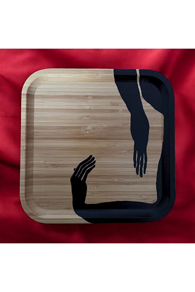 طبق خيزران بتصميم خاص 20 × 20 × 1.5 سم
