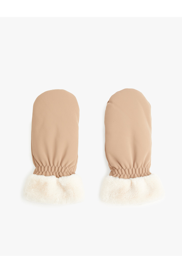 Faux Fur Detail Gloves