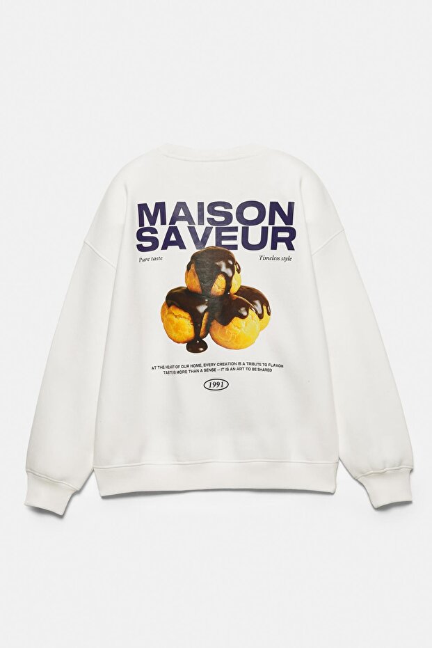 Profiterol grafik sweatshirt - 5