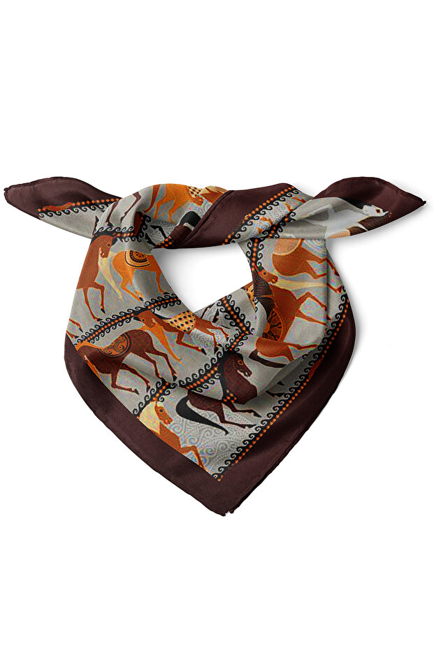 Ethnic Horse Pattern Scarf Bandana 50X50 cm