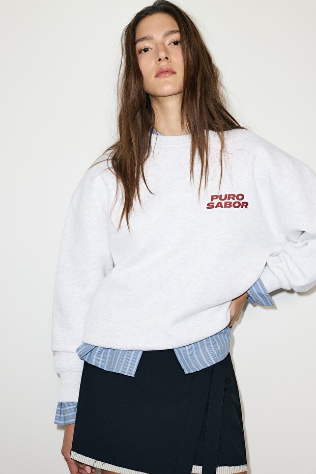 Kirazlı saf lezzet sweatshirt - 1