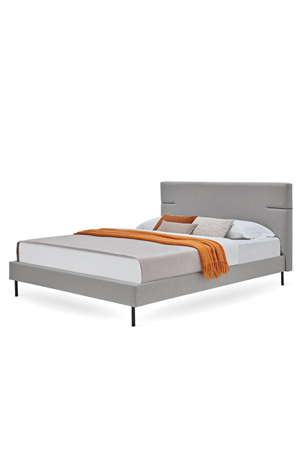 BaseUp Başlıklı Karyola - Taş - 5