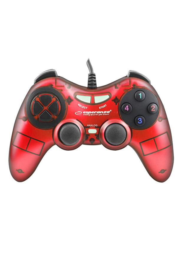 Fighter Controller, with vibration, PC, Red - 3