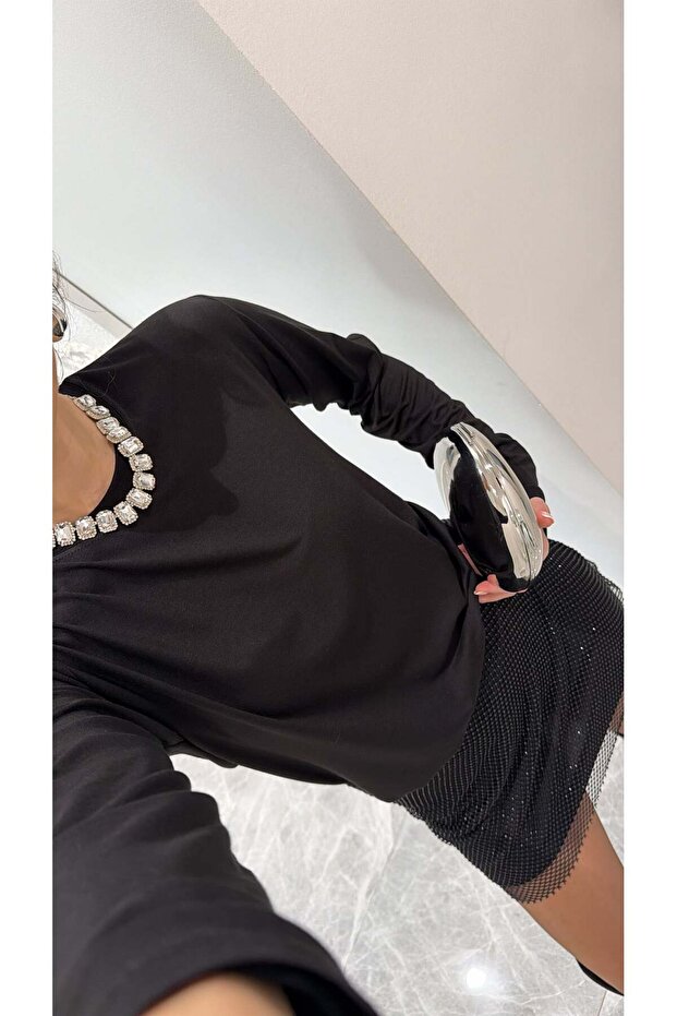 BİSİKLET YAKA BASİC BLUZ - 3