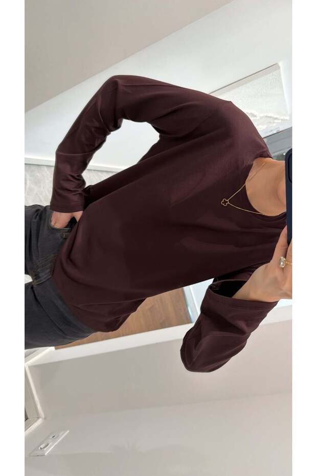 BİSİKLET YAKA BASİC BLUZ - 3