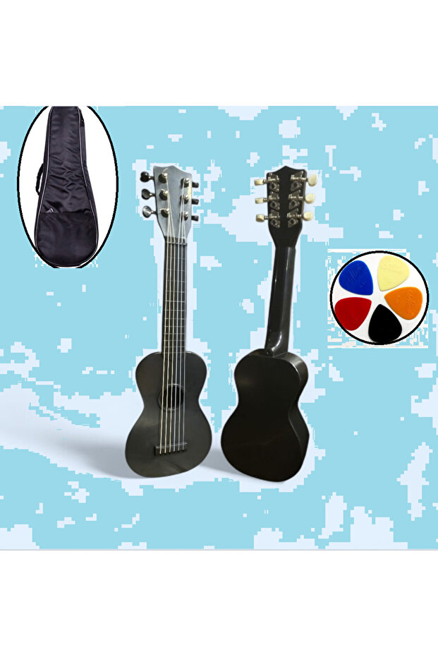 6 TELLİ ÇOCUK GİTARI SİYAH RENK - 1