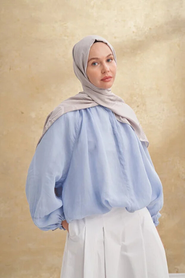 شال حجري بنقشة زهور البامبو - 2