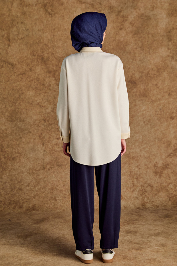 Deri Kombinli Örme Tunik - 6