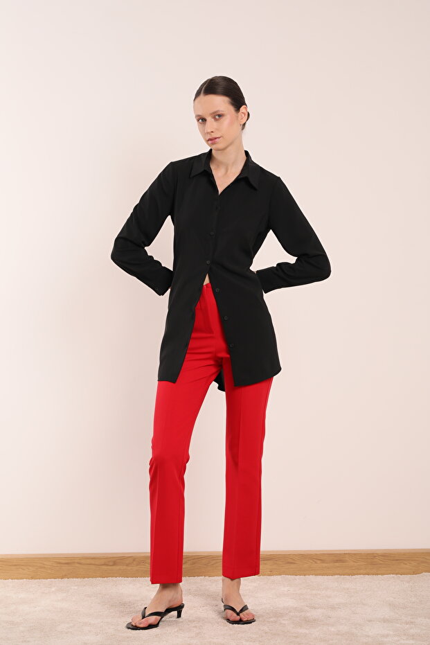 Yake Pocketed Fabric Pants