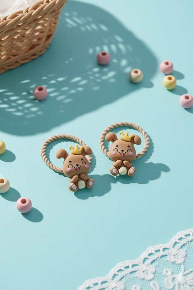 Set of 2 Cute Animal Figured Hair Clips for Girls