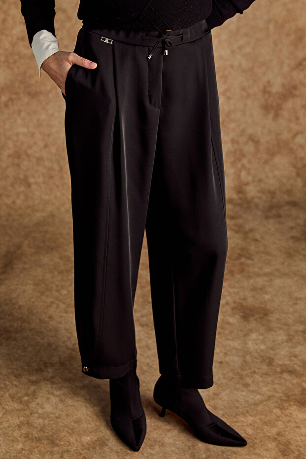 Ayarlanabilir Stoperli Modal Pantolon - 4