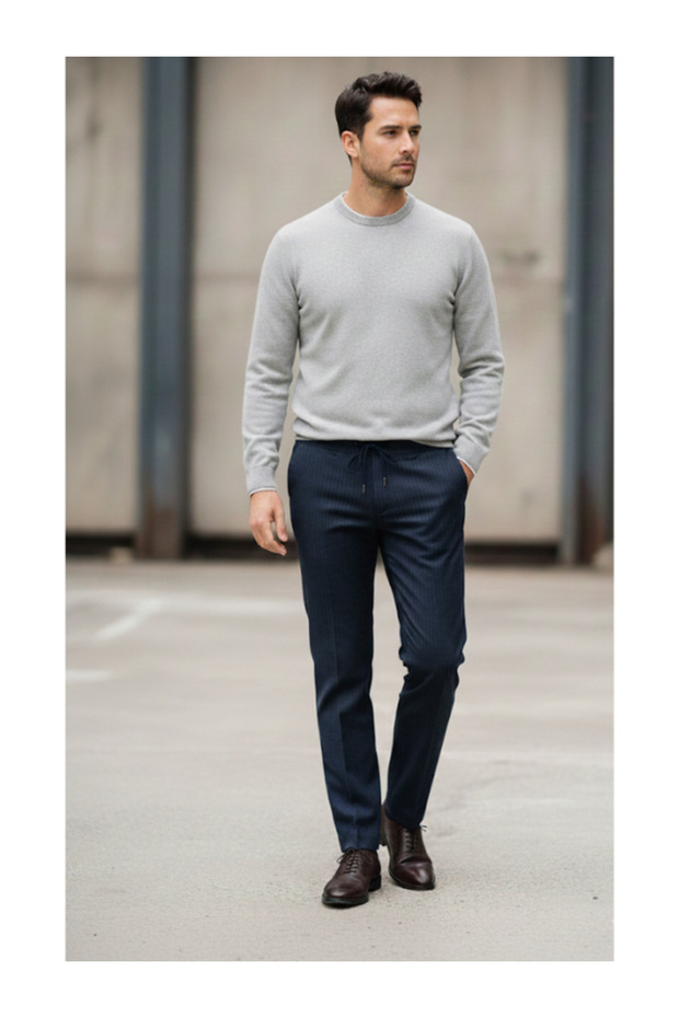 Men's Jogger Pants Seersucker Striped