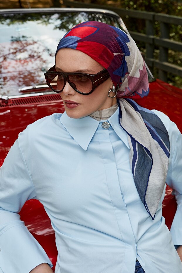 وشاح صيفي بنمط الباتيك - 1