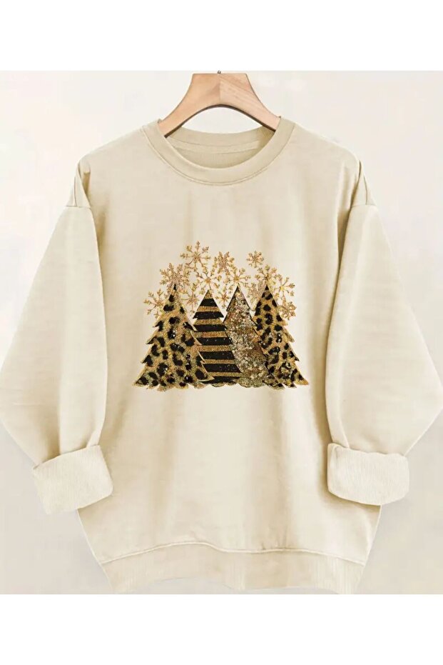 Crew Neck Sweatshirt with Print Detail