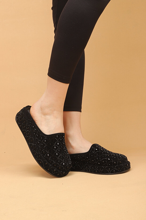 Women's Stone Patterned Orthopedic Sole Slippers