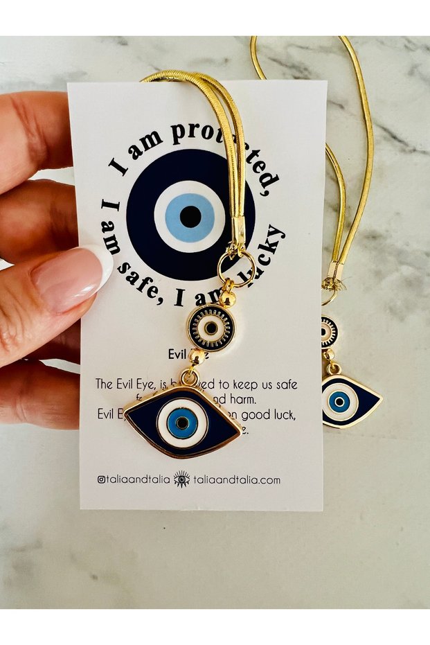 Car Rearview Mirror Evil Eye Ornament – Luck and Protection