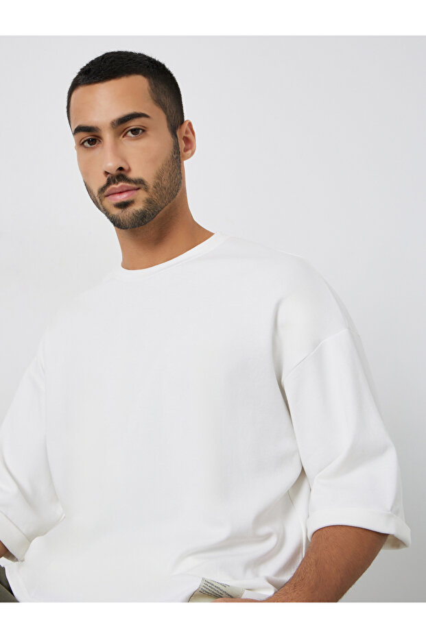 Men Boxy Heavy Jersey Stretch Interlock T-Shirt