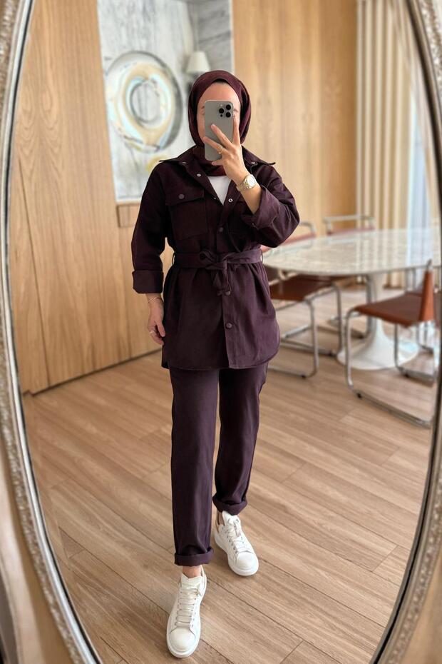 Soft Hijab Set - Plum