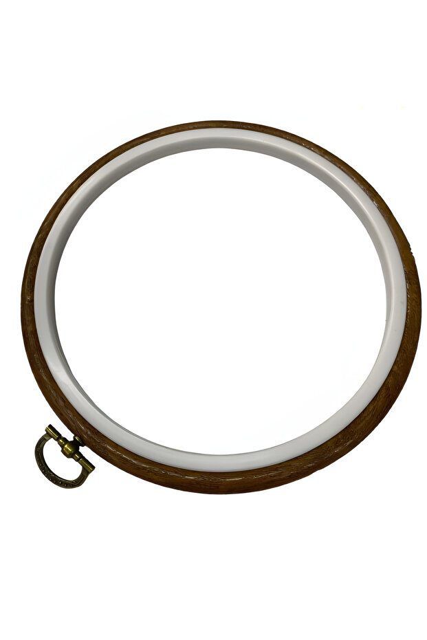 Wooden Look Round Hanging Plastic Pulley 16 cm