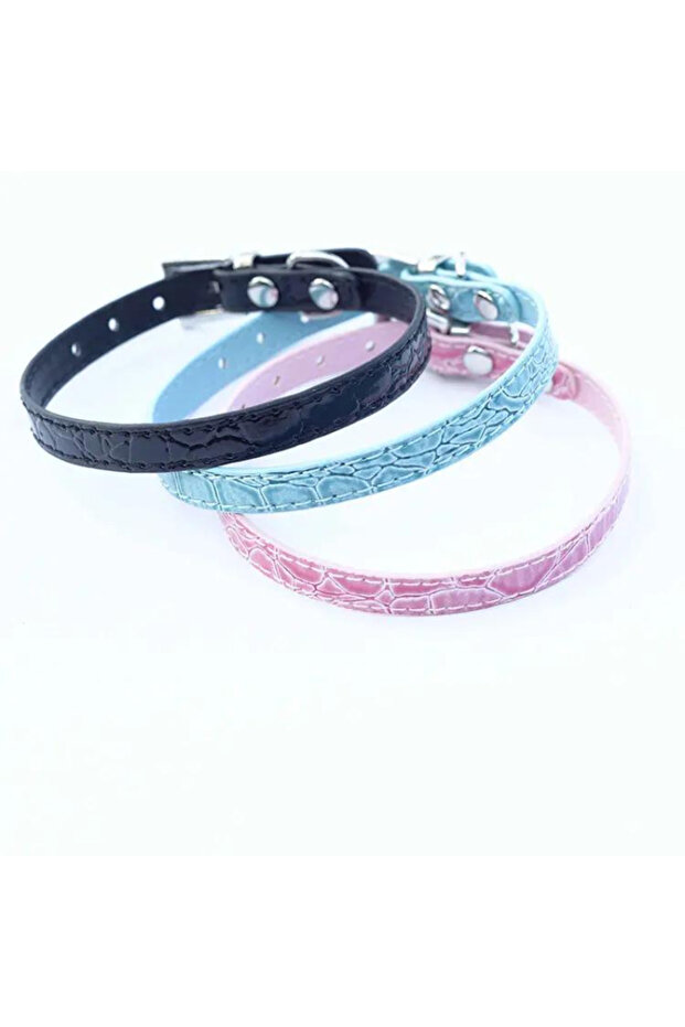 ADLUMUS 3-piece set, adjustable collar made of eco-leather, Snake Print ...