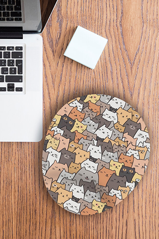 Cat Patterned Printed Mouse Pad - 1