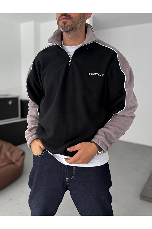 Siyah Polar Forever Sweatshirt PM-0027 - 2