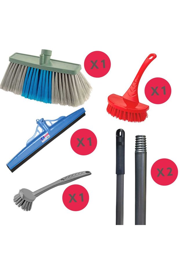 Jumbo Eco Car Brush, Small Yersil 40cm, Dishwashing Brush, Sink Bathtub Brush, Metal Brush Handle