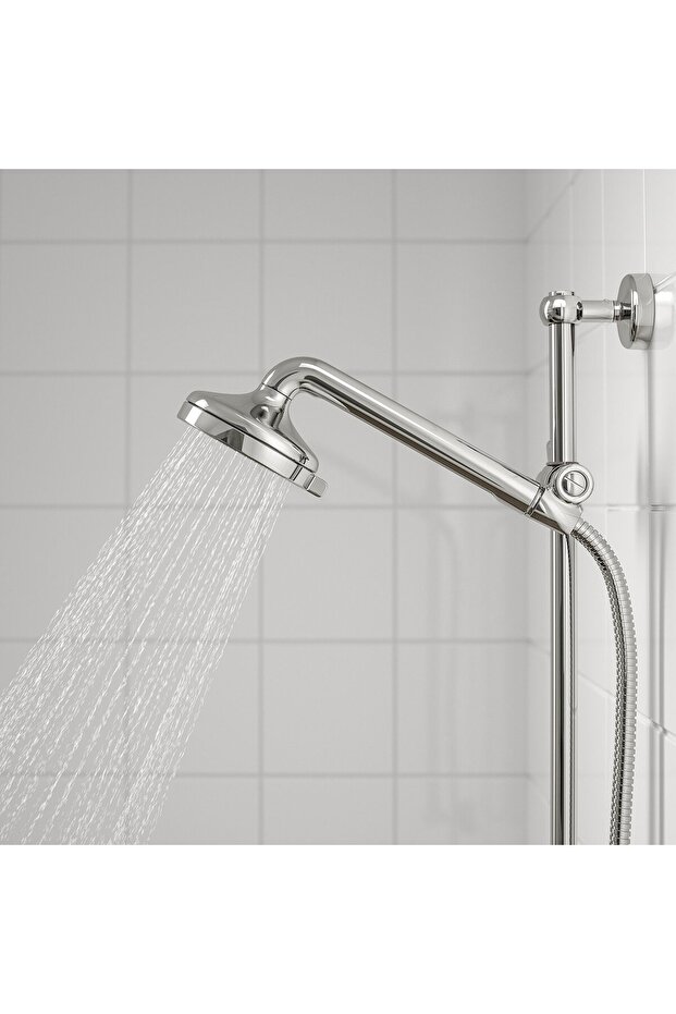 دش يدوي بخمسة رشاشات، مطلي بالكروم - 3