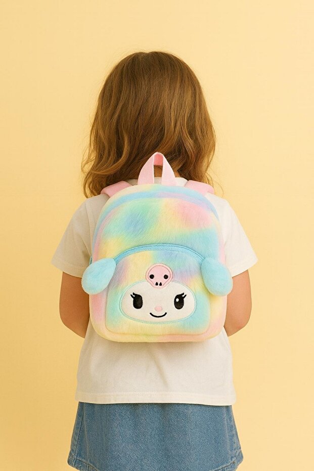 Cute Cartoon Kuromi Sanrio Kawai Plush Backpack