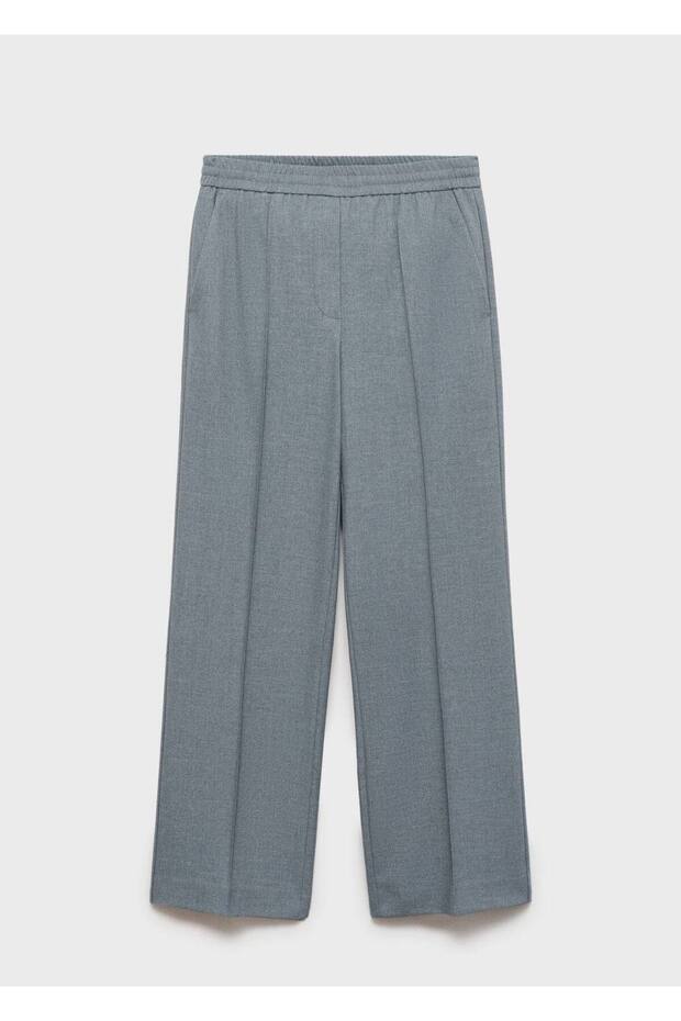 Elastik belli wideleg pantolon - 3