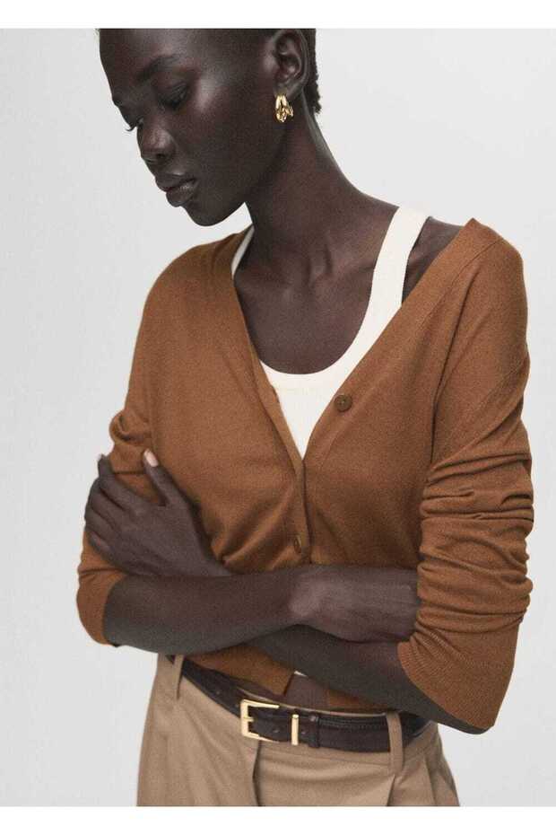 V yaka triko hırka - 7