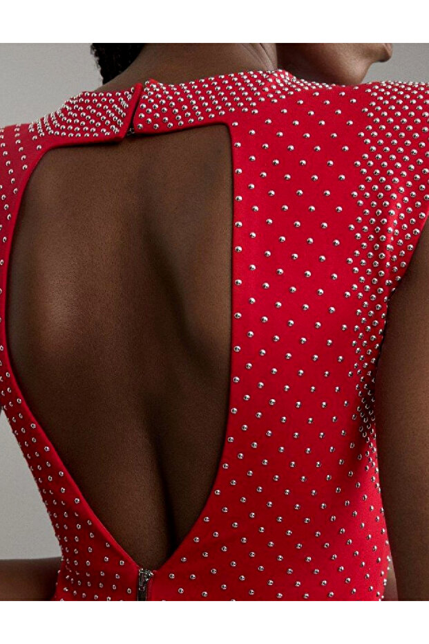 Rochie scurta, rosu - 2