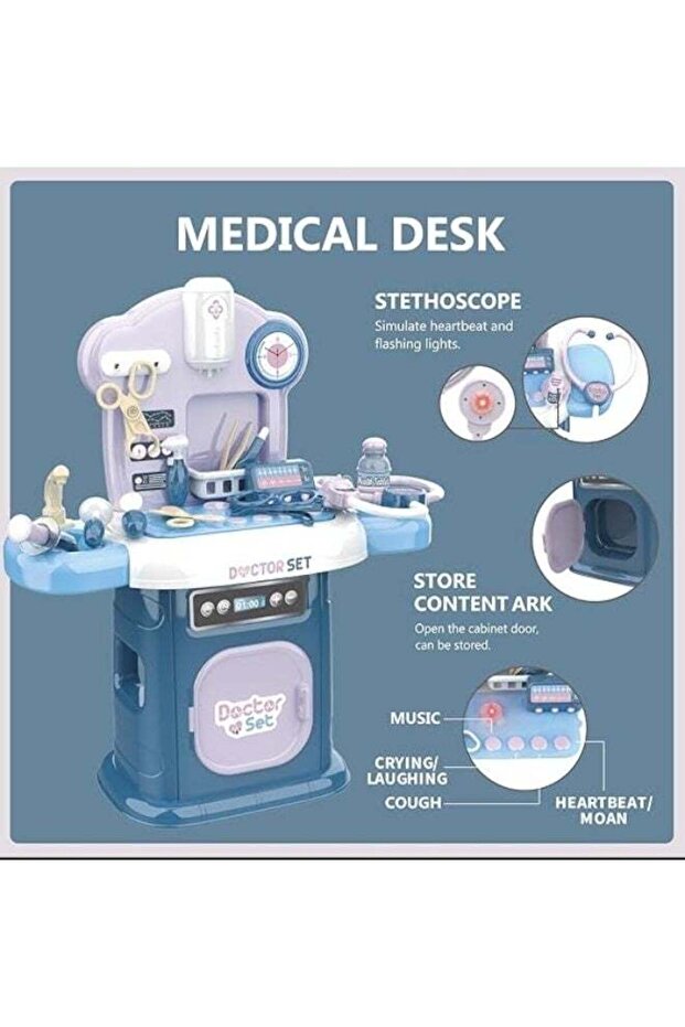 Interactive Doctor Play Set - 26-Piece First-Aid Kit with Stethoscope & Portable Case