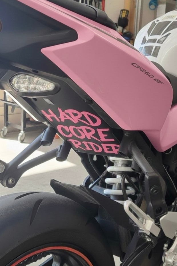 Hard Core Rider Motorcycle Sticker 14X18 cm
