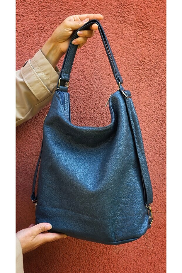 Rucsac de umăr din piele artificială moale - 2