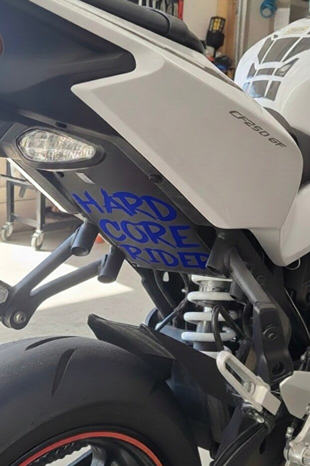 Hard Core Rider Motorcycle Sticker 14X18 cm