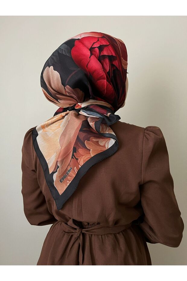 وشاح ناعم منقوش بالزهور - 3